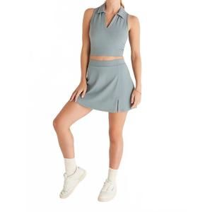 NEW Z SUPPLY sage ash hit the court skort in green